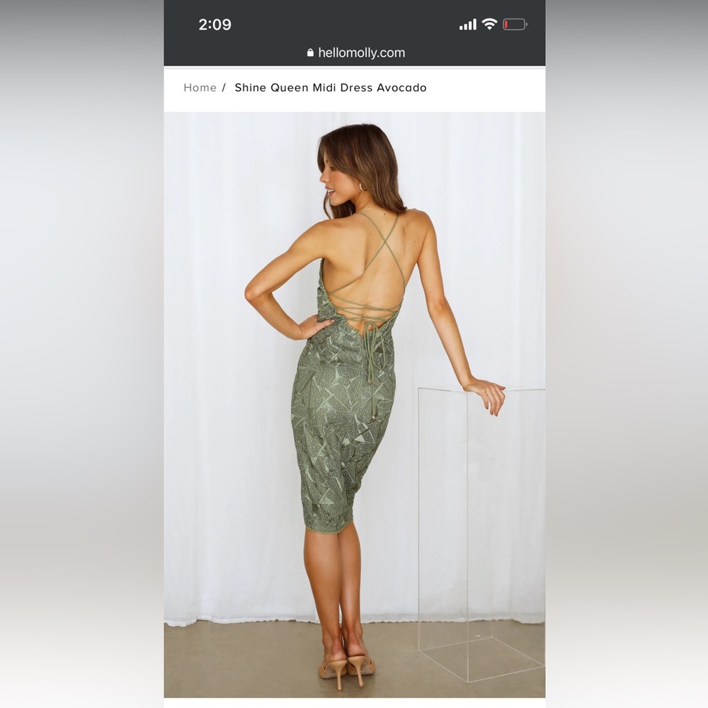 Hello molly shine queen avocado dress. Hello molly green dress